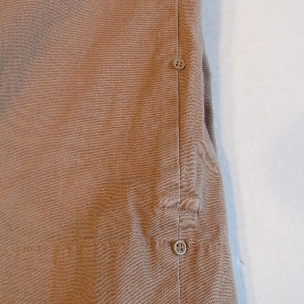 Quest Convertible Hiking Athletic Mid Rise Sport Brown Button Tab Pants Size 12 - Picture 8 of 9
